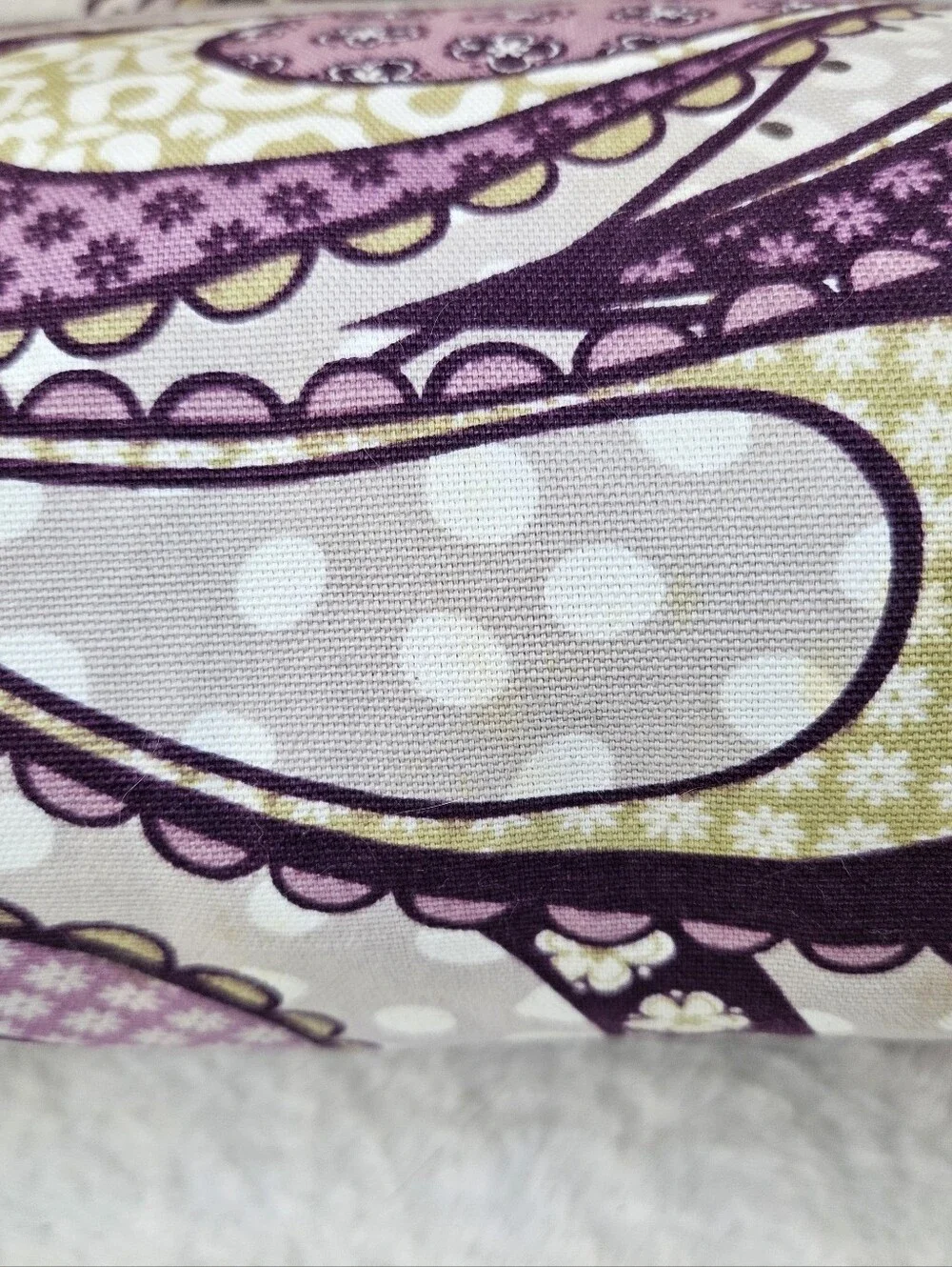 Thirty One Quilted Purple Paisley Cosmetic Bag